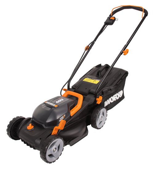 Газонокосилка аккумуляторная Worx WP770E 40 В 34 см 2x2.5 Ач АКБ и ЗУ входит в комплект
