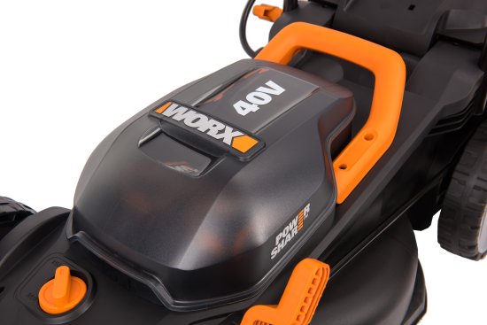 Газонокосилка аккумуляторная Worx WP770E 40 В 34 см 2x2.5 Ач АКБ и ЗУ входит в комплект