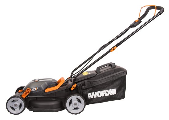 Газонокосилка аккумуляторная Worx WP770E 40 В 34 см 2x2.5 Ач АКБ и ЗУ входит в комплект
