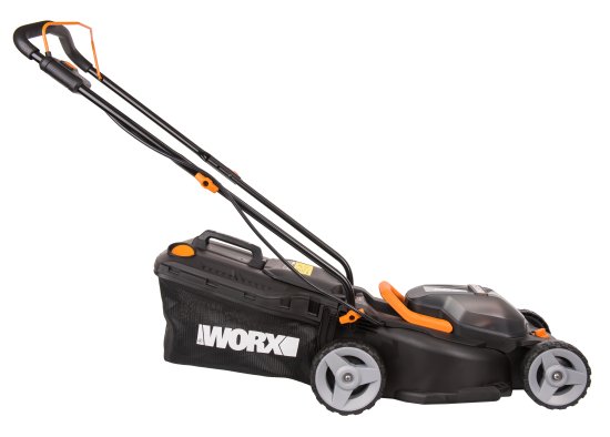 Газонокосилка аккумуляторная Worx WP770E 40 В 34 см 2x2.5 Ач АКБ и ЗУ входит в комплект
