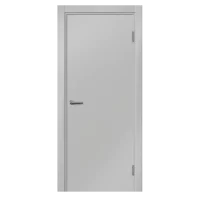 Дверь межкомнатная глухая Пронто 60x200 см Hardflex цвет серый жемчуг с замком и петлями