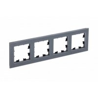 Рамка Systeme Electric AtlasDesign Nature четырехместная мрамор айс грей (ATN343204)