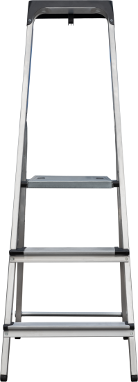 Стремянка алюминиевая Standers 3 ступени, максимальная нагрузка 150 кг