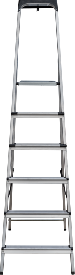Стремянка алюминиевая Standers 6 ступеней, максимальная нагрузка 150 кг