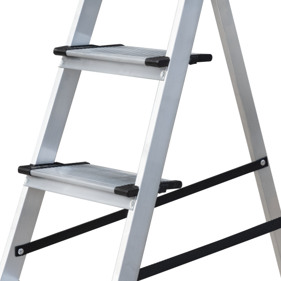Стремянка алюминиевая Standers 6 ступеней, максимальная нагрузка 150 кг
