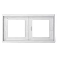 Рамка Systeme Electric ArtGallery двухместная алюминий (GAL440302)