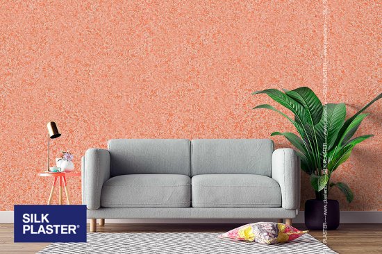 Жидкие обои Silk Plaster Absolute А424 1.3 кг цвет оранжевый