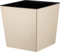 Горшок цветочный Ingreen Cube 18.4x17.7x17.7 см v4.2 л пластик бежевый