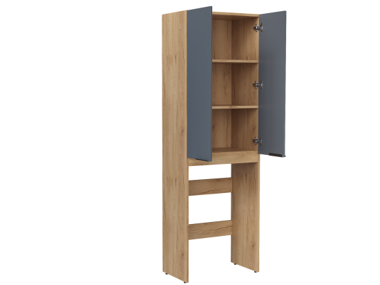 Шкаф для стиральной машины Сохо KONSENSA 64.4x197 см цвет дуб гудзон золотой/серый софт тач