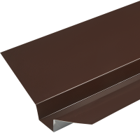 Ендова верхняя 130x50x130 мм 2 м RAL 8017 0.4 мм коричневый