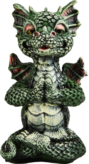 Фигура садовая Дракоша камень 25x15x14 см цвет зеленый