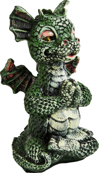 Фигура садовая Дракоша камень 25x15x14 см цвет зеленый