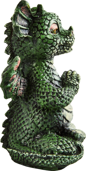 Фигура садовая Дракоша камень 25x15x14 см цвет зеленый