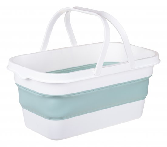 Ведро прямоугольное Idea Флекс 16 л цвет тиффани