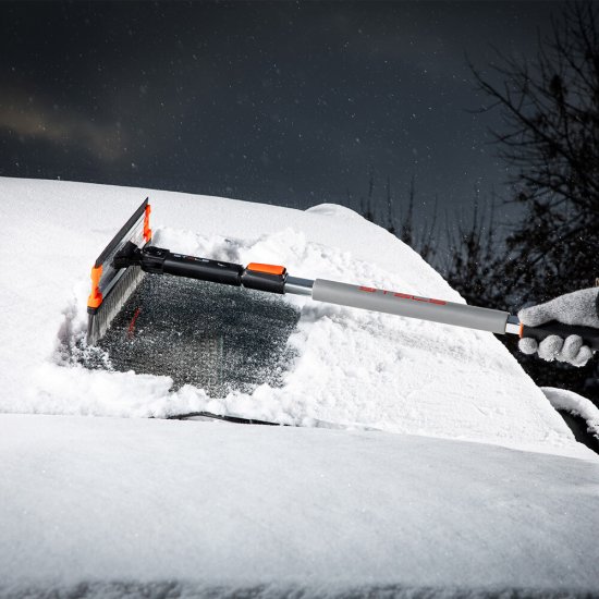 Щетка-скребок автомобильная для снега и льда 920-1330 мм телескопическая Stels