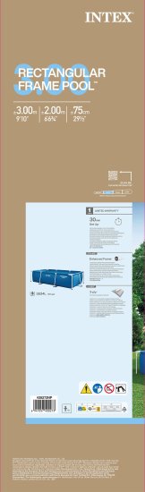 Бассейн каркасный Intex Rectangular Frame 28272 300x200x75 см