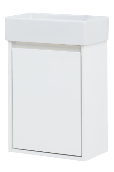 Тумба под раковину Мокка 2.0 KONSENSA подвесная 42.4 см цвет белый