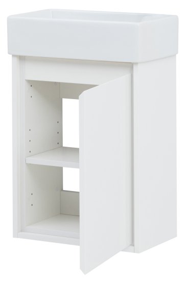 Тумба под раковину Мокка 2.0 KONSENSA подвесная 42.4 см цвет белый