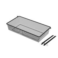 Корзина выдвижная для шкафа Лион 76.8x14.4x38.6 см цвет черный