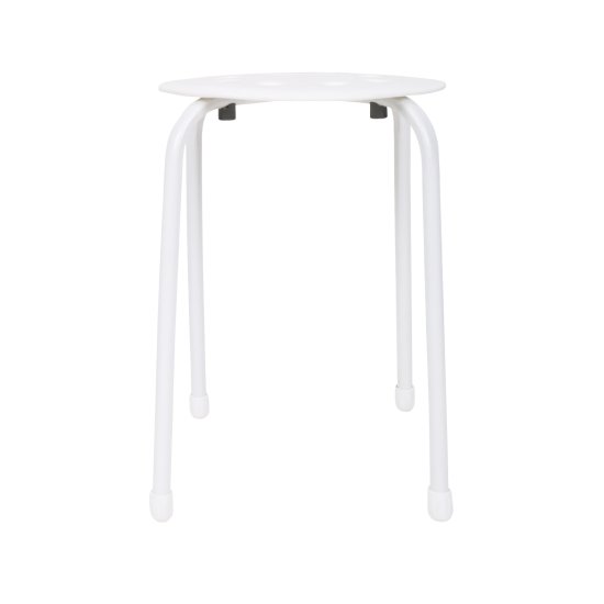 Табурет Nika ТП01 33x46x33 см ножки металл/сиденье пластик белый