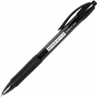 Автоматическая ручка шариковая BRAUBERG с грипом Office Style, Черная, узел 0,7 мм, линия 0,35 мм, тонированный корпус