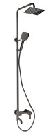 Душевая система Iron2 CAS2402 со смесителем 1 режим цвет черный матовый