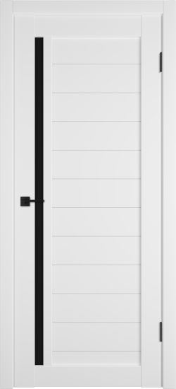 Дверь межкомнатная остекленная Некст 9 60x200 см Hardflex цвет аляска с замком и петлями