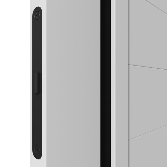 Дверь межкомнатная остекленная Некст 9 60x200 см Hardflex цвет аляска с замком и петлями