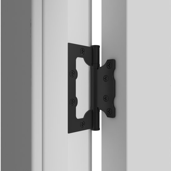 Дверь межкомнатная остекленная Некст 9 60x200 см Hardflex цвет аляска с замком и петлями