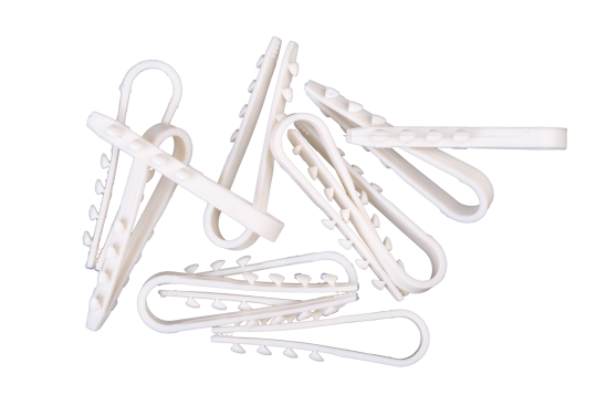 Дюбель-хомут Duwi ДХК 5-10 для круглого кабеля цвет белый 10 шт.