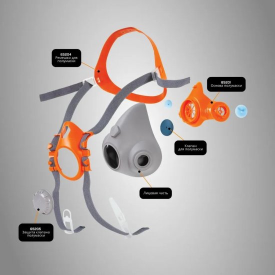 Полумаска Jeta Safety FFP3 с фильтрами в комплекте (J-SET 6500-M)