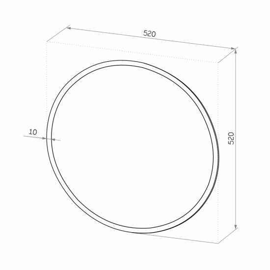 Зеркало круглое 52 см Continent Barbara (В242)