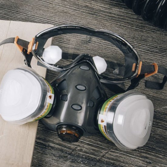 Полумаска Jeta Safety Air Optics FFP3 с интегрированными очками (9500-L)