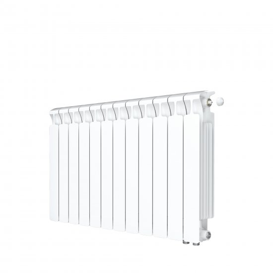 Радиатор секционный Rifar Monolit 500/100 биметалл 12 секций нижнее правое подключение цвет белый
