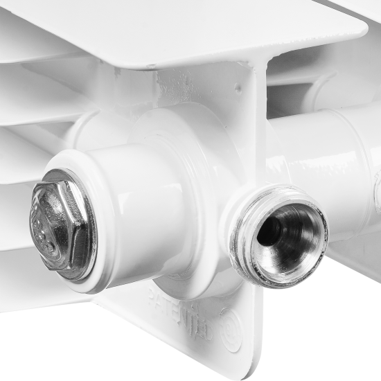 Радиатор секционный Rifar Monolit 500/100 биметалл 12 секций нижнее левое подключение цвет белый