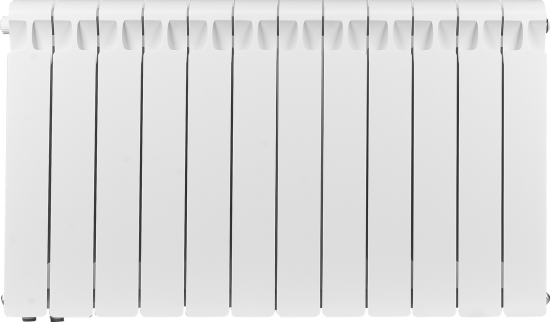 Радиатор секционный Rifar Monolit 500/100 биметалл 12 секций нижнее левое подключение цвет белый