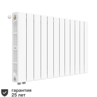 Радиатор секционный Rifar Supremo VL 500/90 12 секций нижнее левое подключение биметалл белый