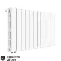Радиатор секционный Rifar Supremo VL 500/90 12 секций нижнее левое подключение биметалл белый