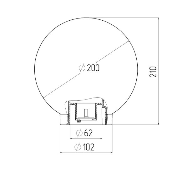 Светильник садово-парковый Svet Анелма белый 210 мм E27 60 Вт IP44 (1200-00410)