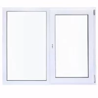 Окно пластиковое ПВХ VEKA двустворчатое 1170x1200 мм (ВxШ) однокамерный стеклопакет белый/темный дуб