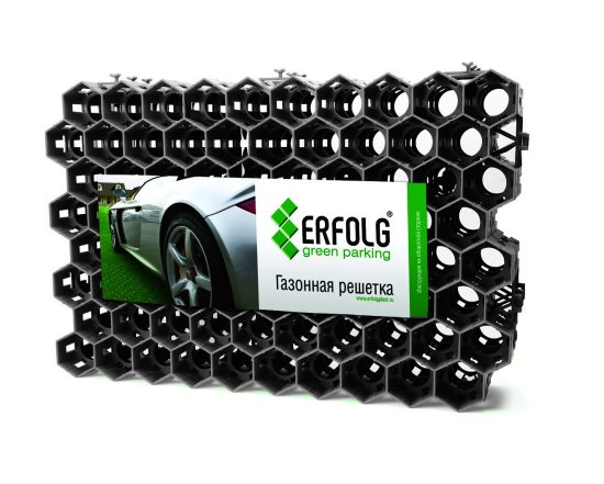 Газонная решетка Erfolg Green Parking 40x60x4 см цвет черный