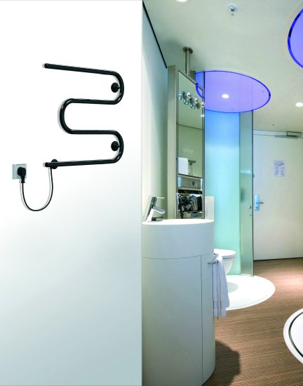 Полотенцесушитель электрический Equation 500x500 мм 50 Вт М-образный цвет черный