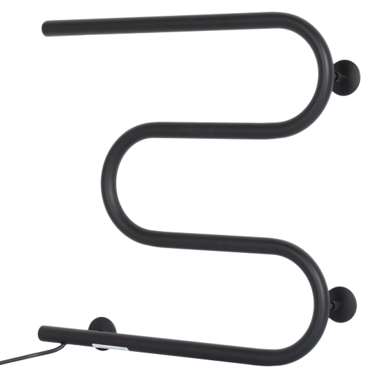 Полотенцесушитель электрический Equation 500x500 мм 50 Вт М-образный цвет черный