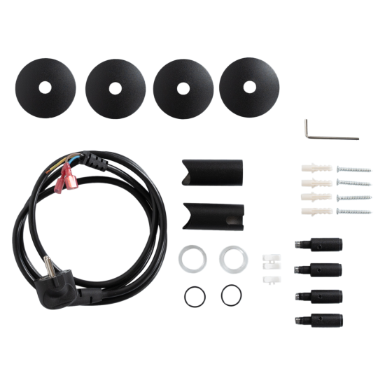 Полотенцесушитель электрический Equation 500x500 мм 50 Вт М-образный цвет черный