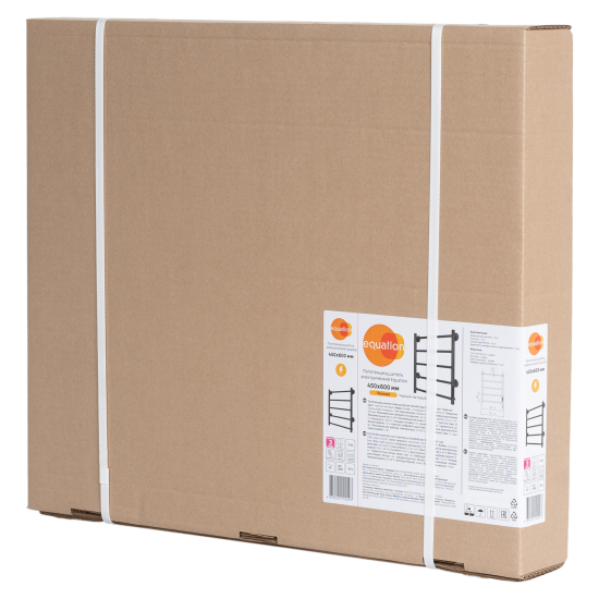 Полотенцесушитель электрический Equation 450x600 мм 100 Вт с терморегулятором лесенка цвет черный