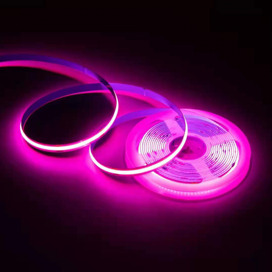 Светодиодная лента Apeyron LED COB 24В 10 мм 5м 14 Вт/м 60диод/м розовый свет