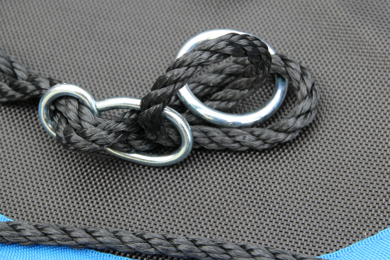 Качели детские подвесные Гнездо металл синий