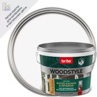 Краска для деревянных фасадов Brite Woodstyle Prof моющаяся матовая цвет белый база А 9 л