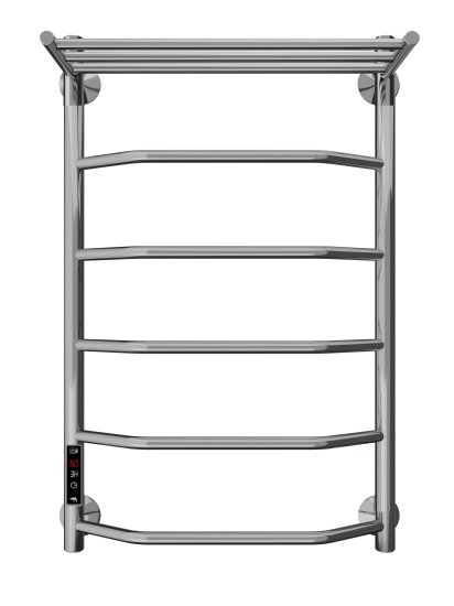 Полотенцесушитель электрический Арго Флоран Гранд 500x700 мм 185 Вт с полкой лесенка цвет хром