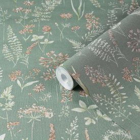 Обои бумажные Саратовские обои Гербарий Д953-04 (0,53х10,05 м)